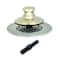Watco 2.875 in. SimpliQuick Push Pull Bath Stopper, Grid Strain and Composite P, - Nickel 58751-PP-BN-G - alternate 1